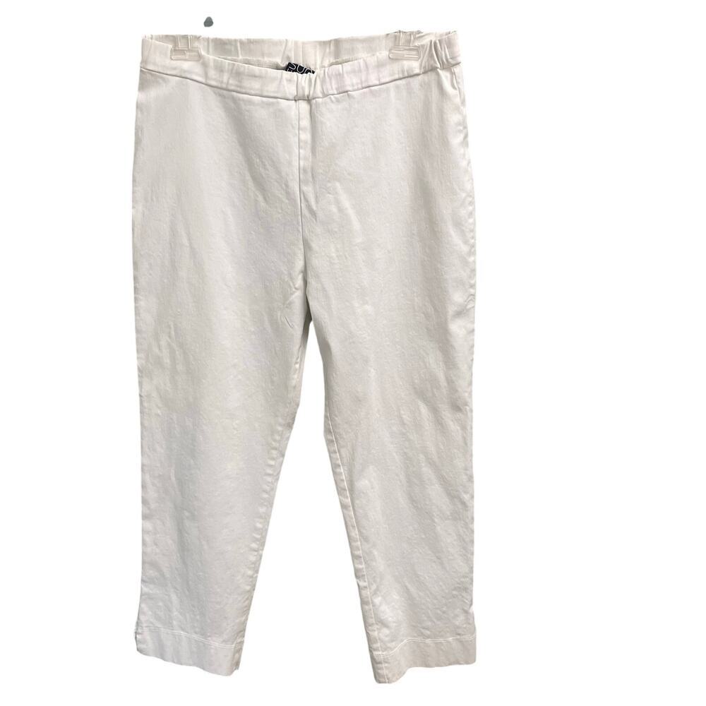 Clara Sun Woo Crisp White Cropped Ankle Pants